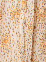 小花柄 フレンチスリーブワンピース