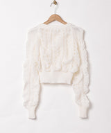 【2色展開】Meridian ローゲージ クロップドセーター