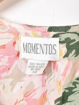 花柄 ビッグカラーワンピース