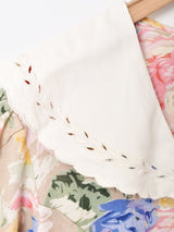 花柄 ビッグカラーワンピース