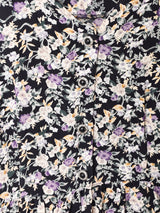 アメリカ製 花柄 フロントボタン 長袖ワンピース