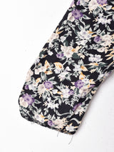 アメリカ製 花柄 フロントボタン 長袖ワンピース