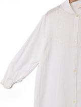 カットワーク 長袖ワンピース