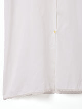 カットワーク 長袖ワンピース