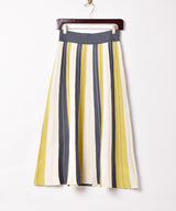 【2色展開】Meridian ストライプニットスカート