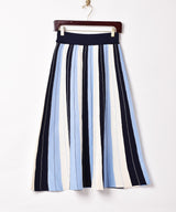 【2色展開】Meridian ストライプニットスカート