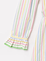 アメリカ製 ストライプ 長袖ワンピース