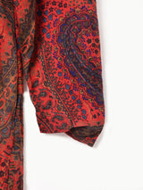 イタリア製 ペイズリー柄 長袖ワンピース