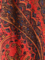 イタリア製 ペイズリー柄 長袖ワンピース