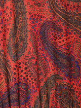 イタリア製 ペイズリー柄 長袖ワンピース