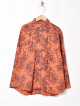 花柄 長袖シャツ