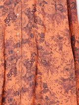 花柄 長袖シャツ