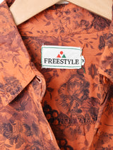 花柄 長袖シャツ