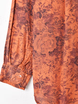 花柄 長袖シャツ