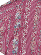 花柄 フロントボタン フレアスカート