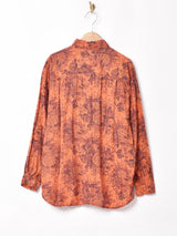 花柄 長袖シャツ