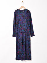 アメリカ製 ペイズリー柄 長袖ワンピース