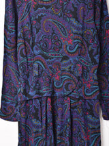 アメリカ製 ペイズリー柄 長袖ワンピース