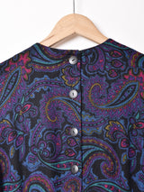 アメリカ製 ペイズリー柄 長袖ワンピース