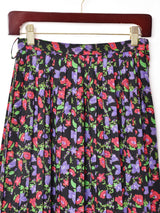 花柄 ロングプリーツスカート