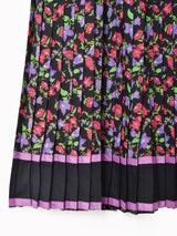 花柄 ロングプリーツスカート