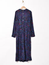 アメリカ製 ペイズリー柄 長袖ワンピース