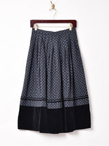 総柄 ベロア チロルスカート