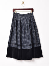 総柄 ベロア チロルスカート