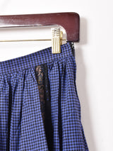 チェック テープ×レース フレアスカート