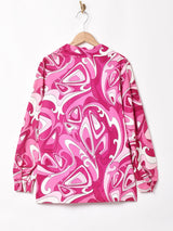 70's   サイケデリック柄 長袖シャツ