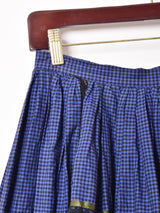 チェック テープ×レース フレアスカート