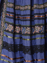 チェック テープ×レース フレアスカート