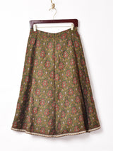 総柄 フレアスカート