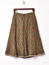 総柄 フレアスカート