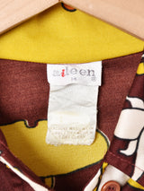 70's 総柄 長袖シャツ