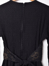 レイヤードデザイン 長袖ワンピース