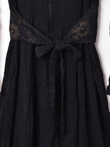 レイヤードデザイン 長袖ワンピース