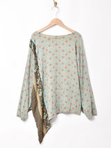 総柄 アシンメトリートップス