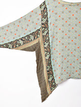 総柄 アシンメトリートップス