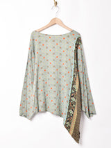 総柄 アシンメトリートップス