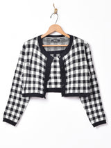 【2色展開】Meridianギンガムチェック キャミセットカーディガン