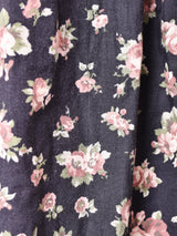 イギリス製 LauraAshley ダブルボタン 花柄 長袖ワンピース