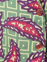 総柄 オープンカラー 半袖シャツ