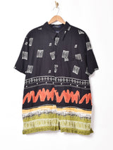 総柄 半袖シャツ