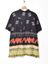 総柄 半袖シャツ