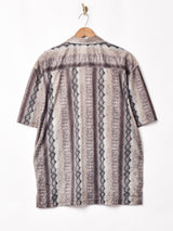 アニマル柄 半袖 オープンカラーシャツ