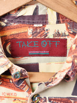 クラシックカー 総柄 半袖シャツ