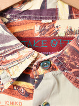 クラシックカー 総柄 半袖シャツ