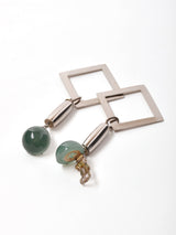 ダイヤモンドプレート ダングルイヤリング