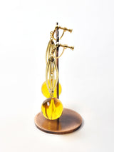 クリアボール ダングルイヤリング イエロー